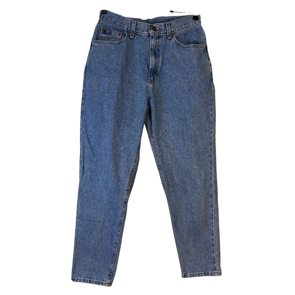 LEE Vintage Blue Denim High Rise Mom Tapered Jeans 12 Short